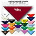 22"x22"x29" Blank Wine Red Solid Imported 100% Cotton Pet Bandanna